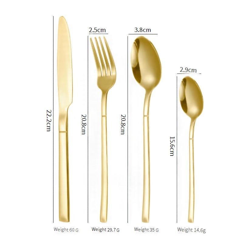 Set di posate Knight da 24 pezzi - Coltelli, forchette e cucchiai da bistecca in acciaio inossidabile per ristoranti e case._voghion.com