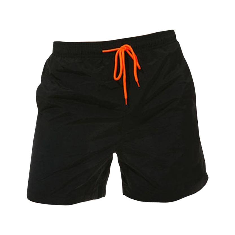 Short décontracté pour homme, couleur unie, taille élastique_voghion.com