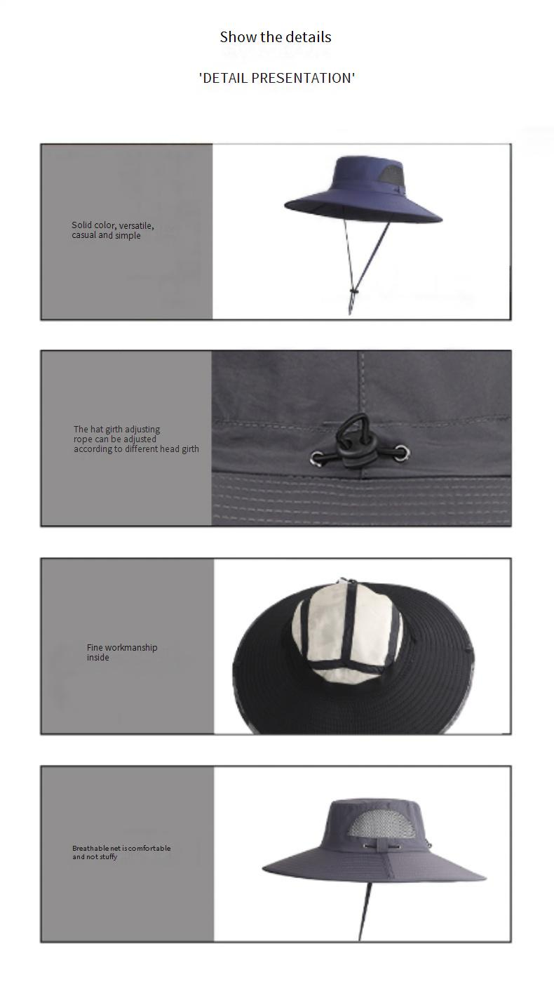 Extra Large Fisherman Hat For Big Head (60-64cm) - UPF50+ Sun Protection For Fishing/Hiking_voghion.com