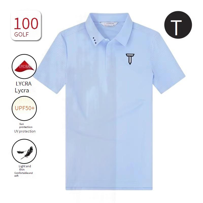 Men's Clothing Tour Golf Clothing Summer Men's Sweat Wicking Breathable GOLO Jersey Short Sleeved Polo Shirt_voghion.com