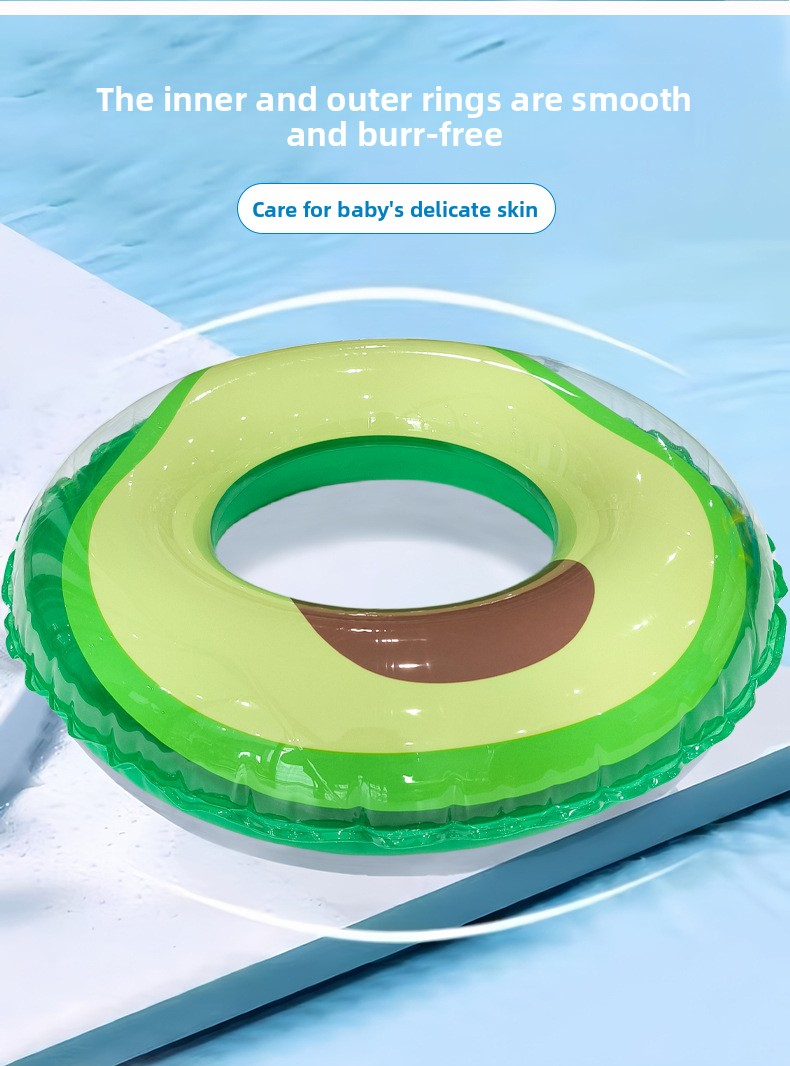 Avocado-Shaped Pool Float With Backrest - Thickened PVC Inflatable Lounge Chair For Adults (Water Safety Non-Toxic Includes Repair Patch & Hand Pump)_voghion.com