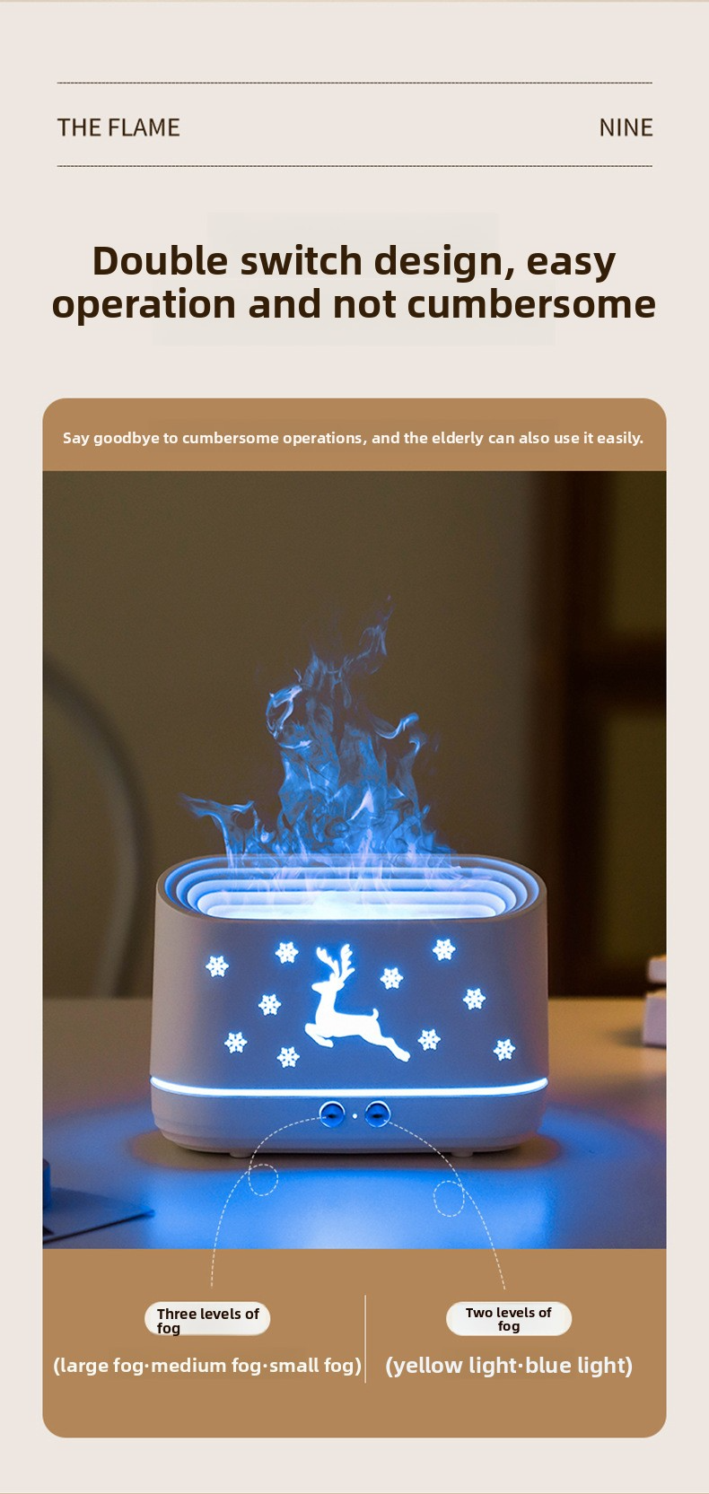Grazioso umidificatore a forma di animale con luce d'atmosfera che cambia colore - Nebbia fredda da 1,5 l alimentata tramite USB per stanze piccole, decorazione da scrivania (bianco)_voghion.com