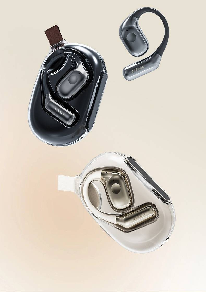 Nouveaux écouteurs sans fil Bluetooth AZEADA avec conduction osseuse, longue durée de vie de la batterie et écouteurs de sport OWS_voghion.com