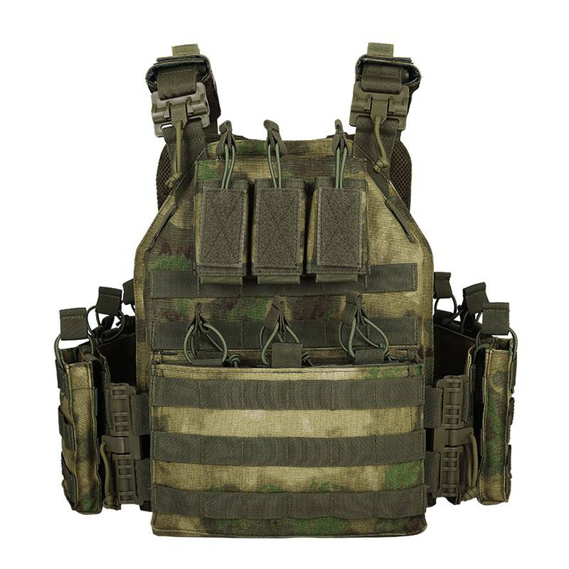 Gilet tattico – Portapiatti traspirante e a sgancio rapido per sicurezza, softair e addestramento all'aperto | Vestibilità regolabile (nero/marrone chiaro/verde oliva/mimetico neve)_voghion.com