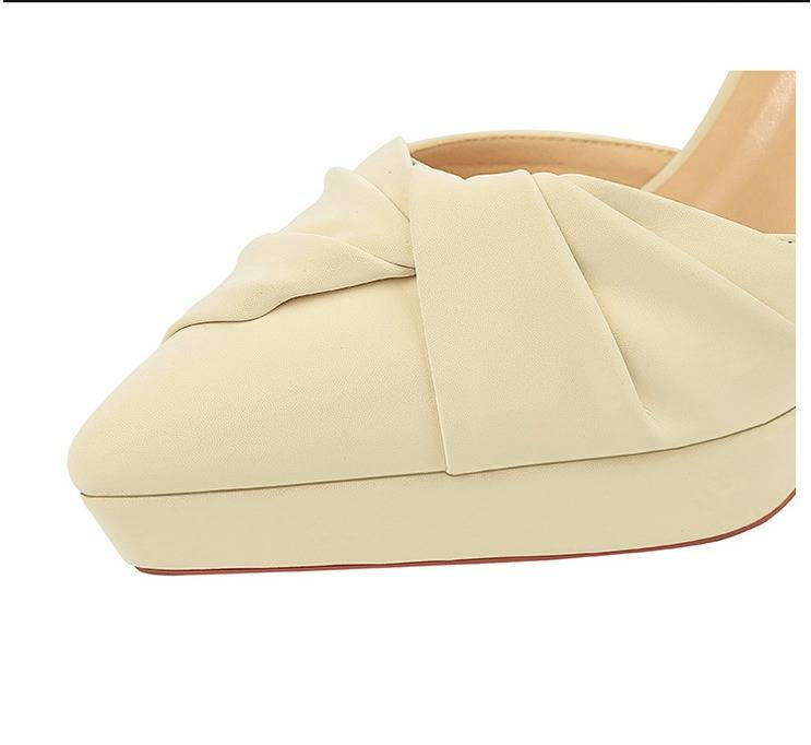 Elegant Bow-Embellished Strappy High Heel Sandals - Pointed Toe Summer Party Shoes For Women, Sizes 34-40 One Strap High Heel Sandals_voghion.com