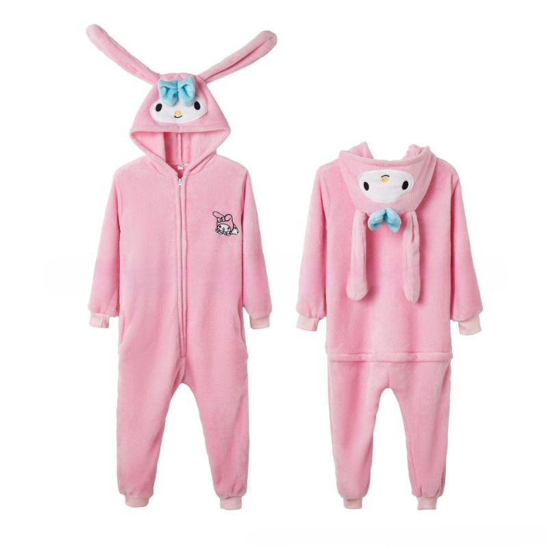 Nuovo pigiama di flanella con simpatici animali dei cartoni animati, per bambini, adulti, uomini e donne, abbigliamento per la casa all'ingrosso - Bambini 100 cm-140 cm_voghion.com