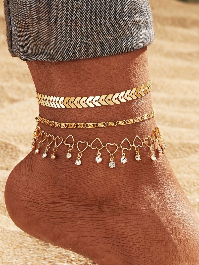 Beach Anklet Female Star Shape Butterfly Chain Pearl Ocean Style Shell Pineapple Inlaid Jewelry_voghion.com