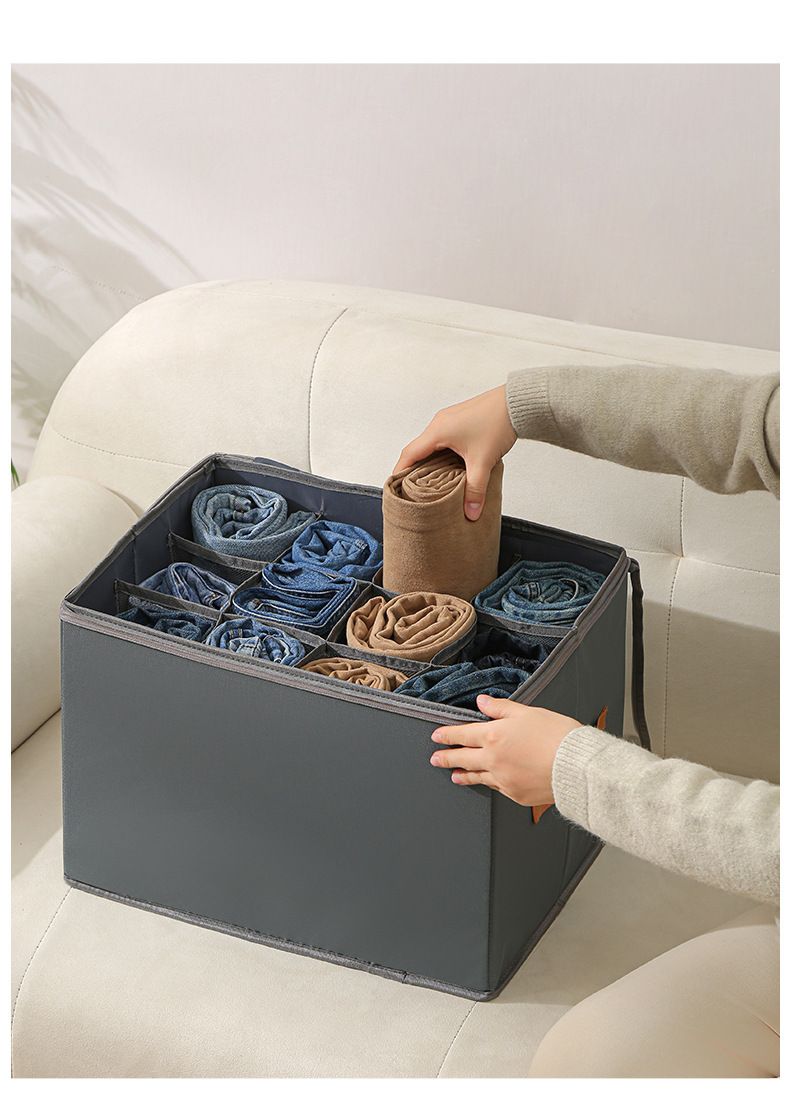 Lid Foldable Shoe Box Multifunctional Large Capacity Dustproof Oxford Cloth Compartment Clothing And Shoes Storage_voghion.com