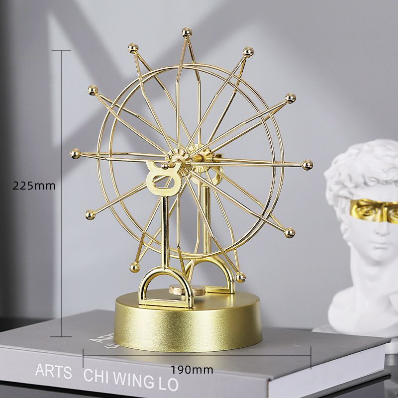 Nordic Creative Iron Art Forever Moving Ferris Wheel Pendulum High-end internetberoemdheid Woonkamer Modern kantoor_voghion.com