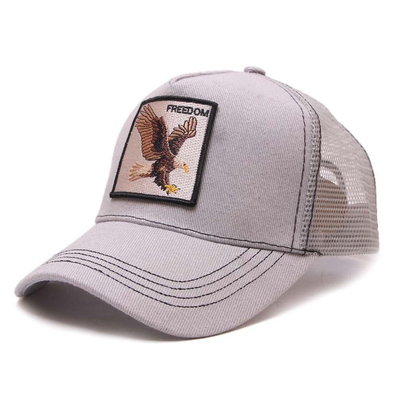 Unisex vintage bomuldsbroderi dyrebaseballkasket Nethætte andehætte Truckerkasket Kylling_voghion.com