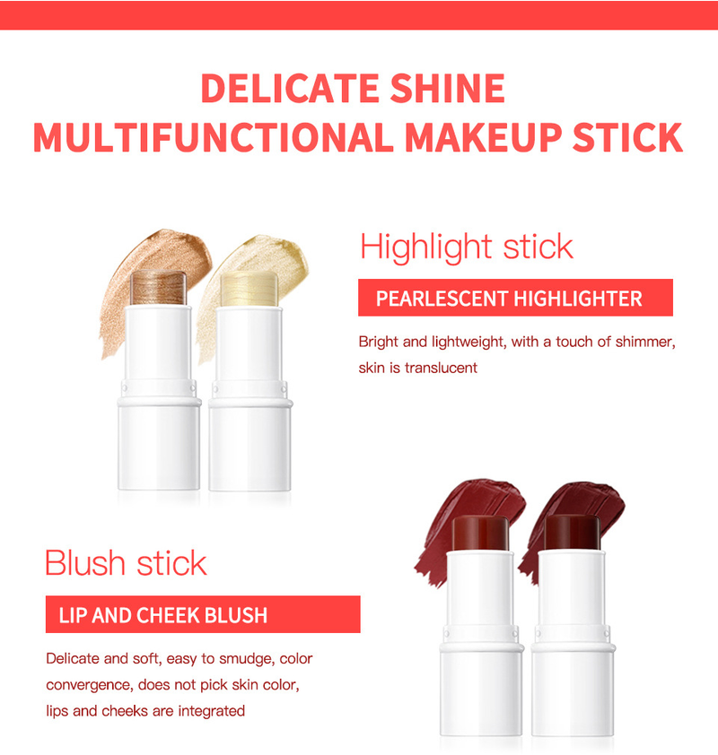 carina Multifunctionele make-up Driedimensionale hoogglans poederblusher rouge lip Kleurreparatiestick_voghion.com