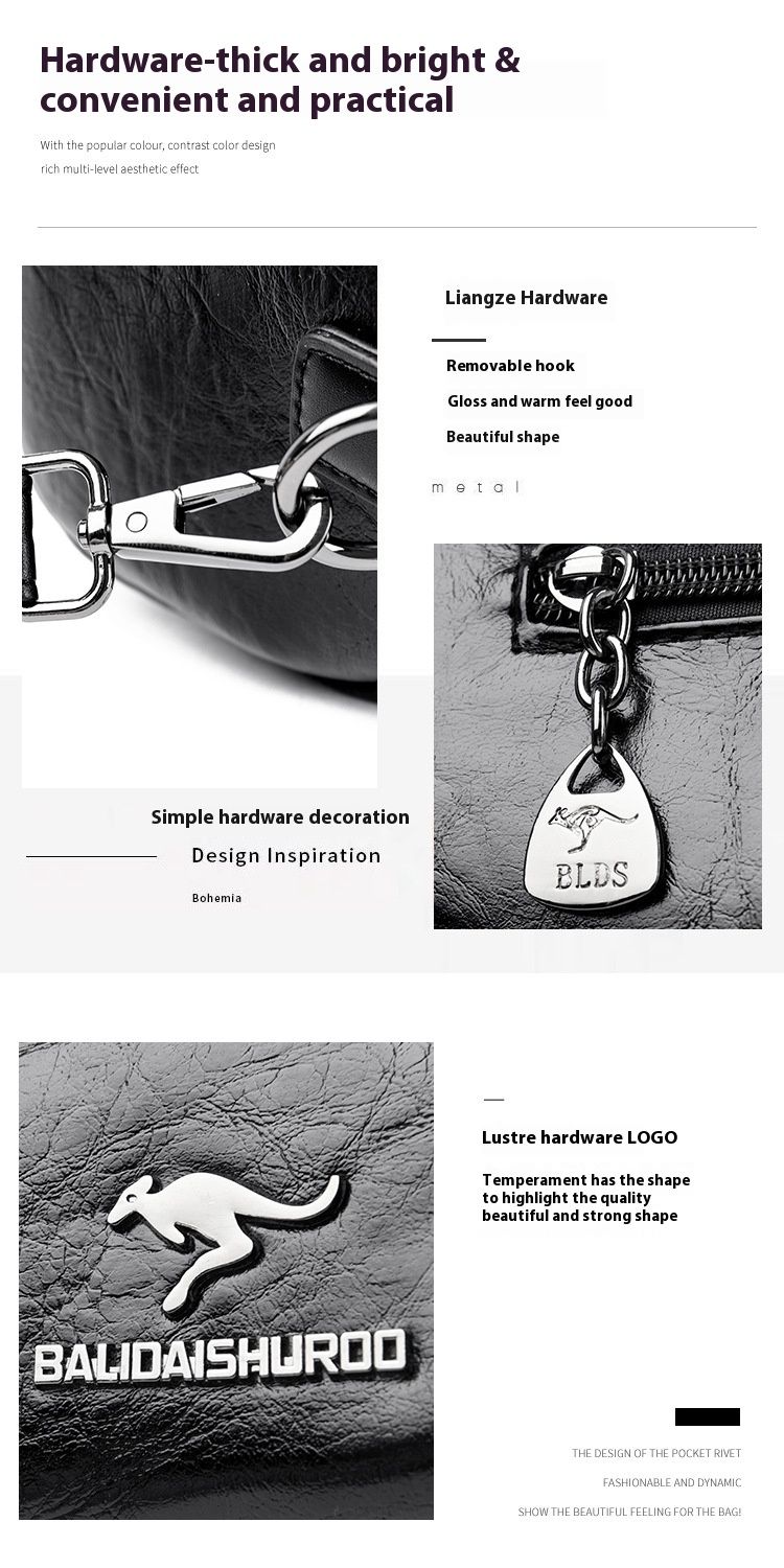 Women's Bag New Fashion Retro Versatile Contrasting Color Boston Pillow Bag Soft Leather Hand-held Large Capacity Mother Bag_voghion.com