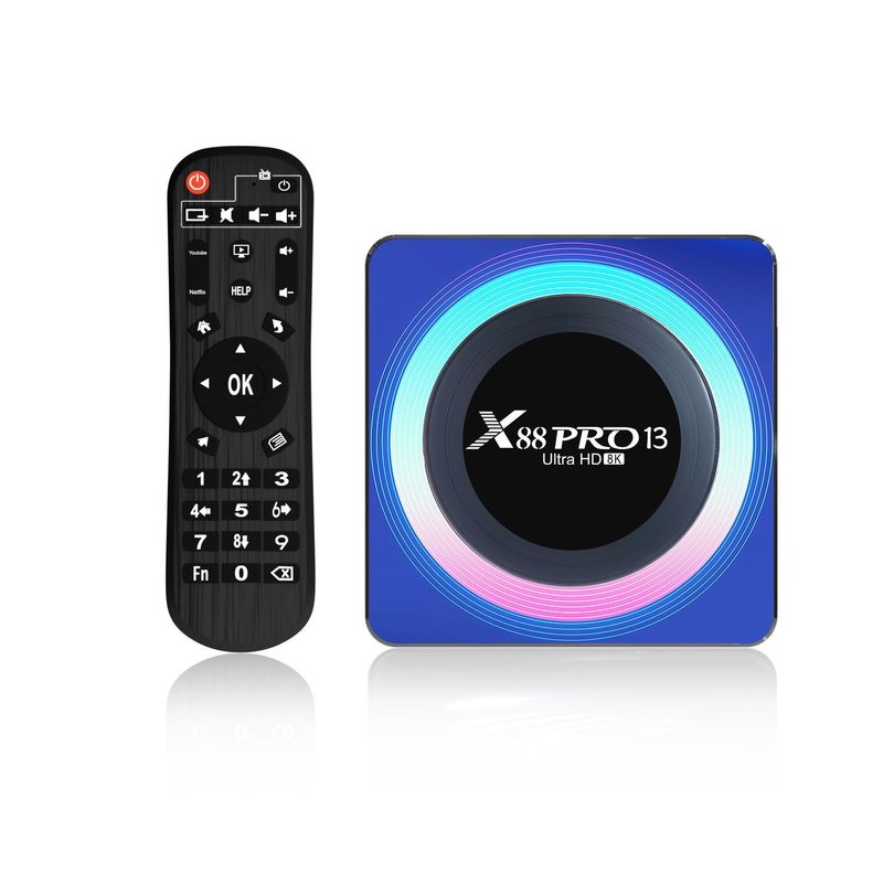 x88 Pro 13 Android 13.0 Wifi6 4/64 RK3528 Dual-band Bluetooth OTA TV Box_voghion.com
