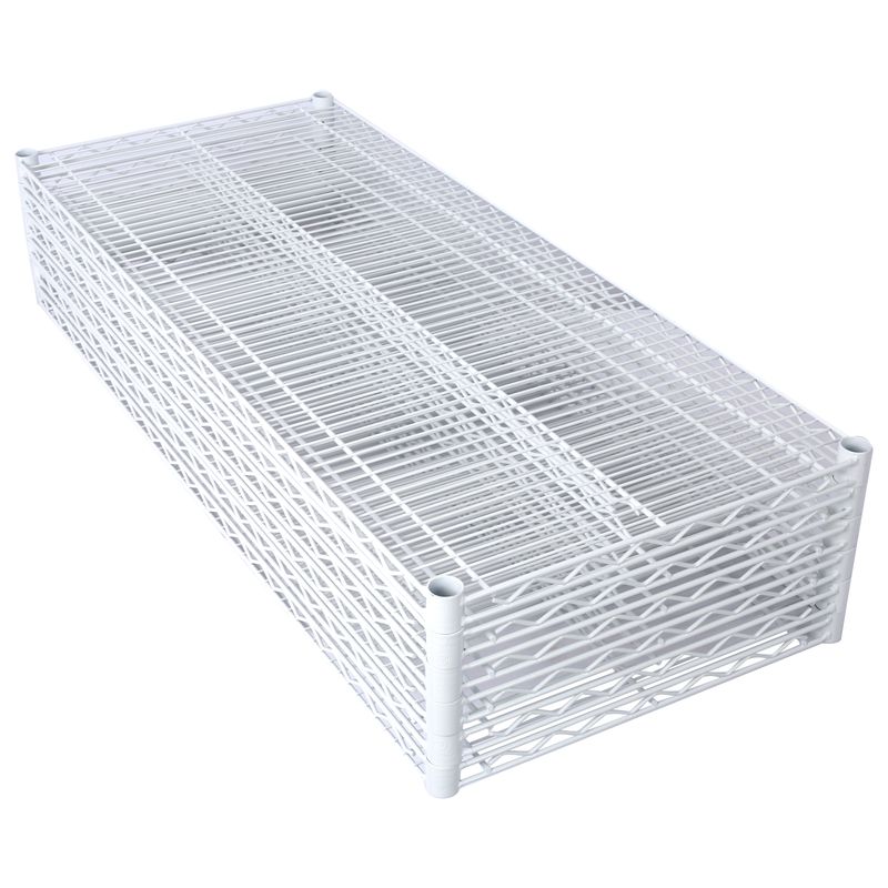 6 Tier 6000lbs Capacity NSF Metal Shelf Wire Shelving Unit, Heavy Duty Adjustable Storage Rack With Wheels & Shelf Liners For Commercial Grade Utility Steel Storage Rack, White - 84"H X 48"L X 20"D_voghion.com