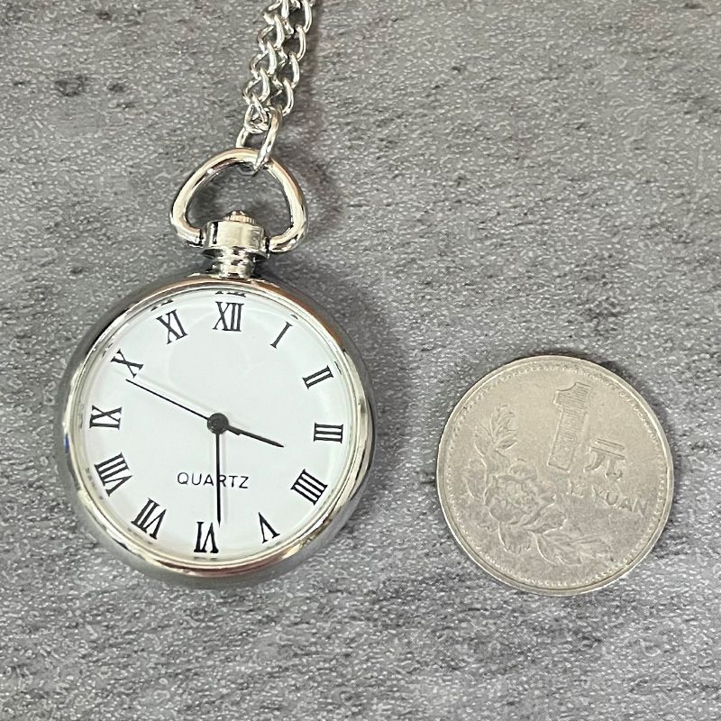 Student Digital Roman Creative Quartz Silver Nurse Small Pocket Watch_voghion.com