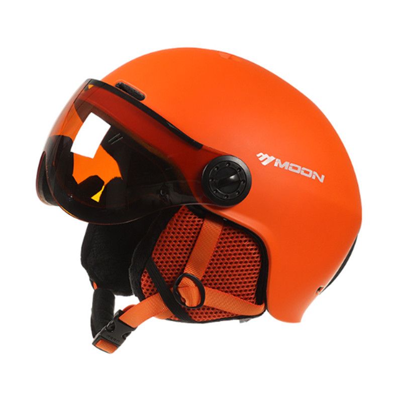 Casque de ski intégré, léger, respirant, unisexe, simple ou double, avec miroir coupe-vent, casque de neige chaud, bonnet de ski_voghion.com