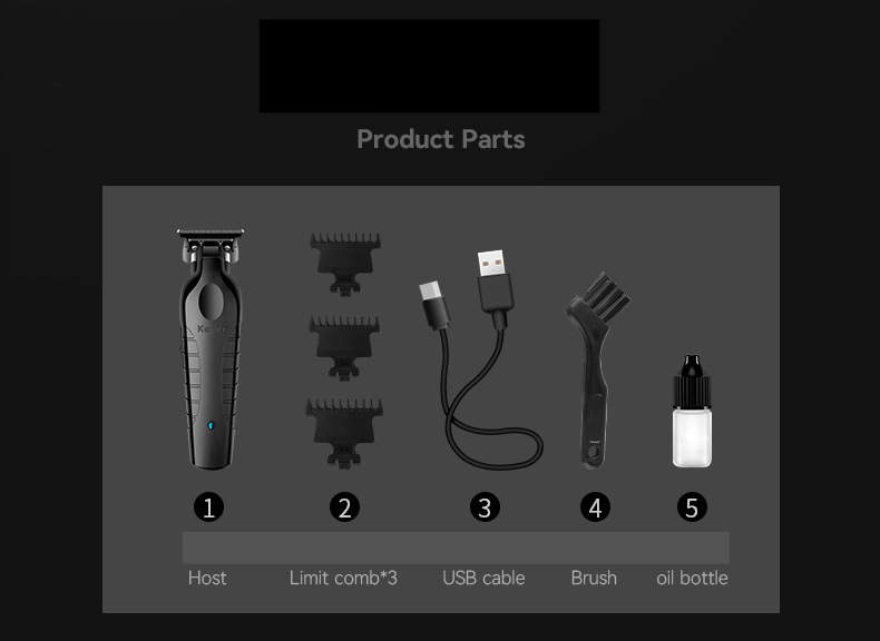 Cortadora de pelo eléctrica KM-2299 con base, cortadora de pelo eléctrica, cortadora de pelo con cabezal de aceite USB, cortadora de pelo para peluquería_voghion.com