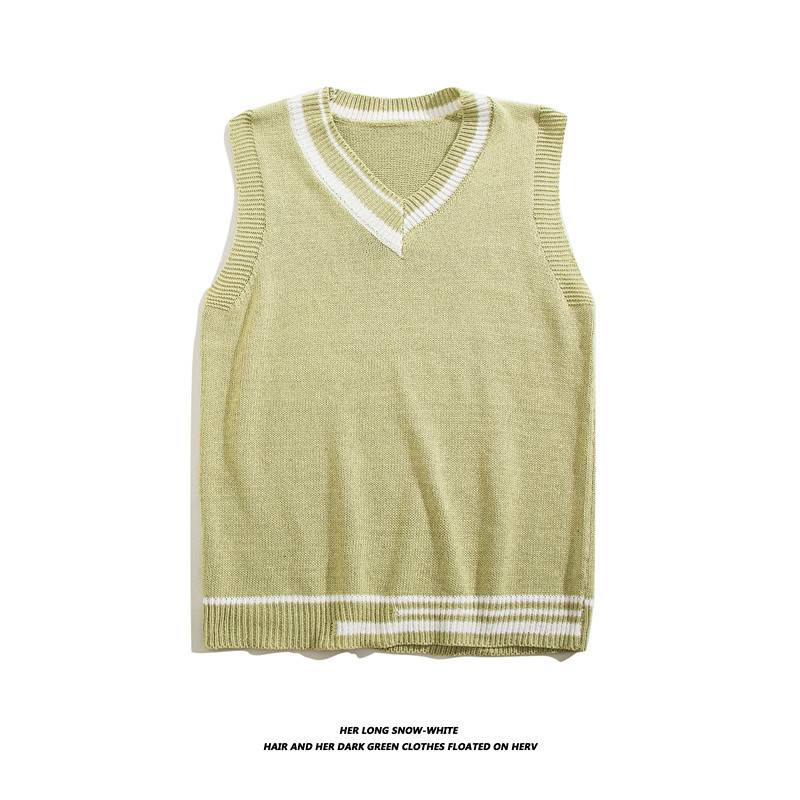 Herrenbekleidung Pullover Weste lose Student trendige All-Match ärmellose Pullover Pullover Weste_voghion.com