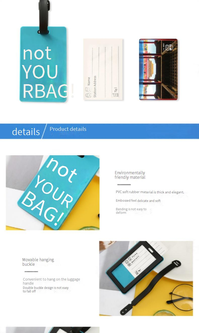 Luggage & Travel Bags nové anglické písmeno pvc měkké lepidlo visačka na zavazadla módní silikonová visačka na batoh taška závěsná visačka_voghion.com