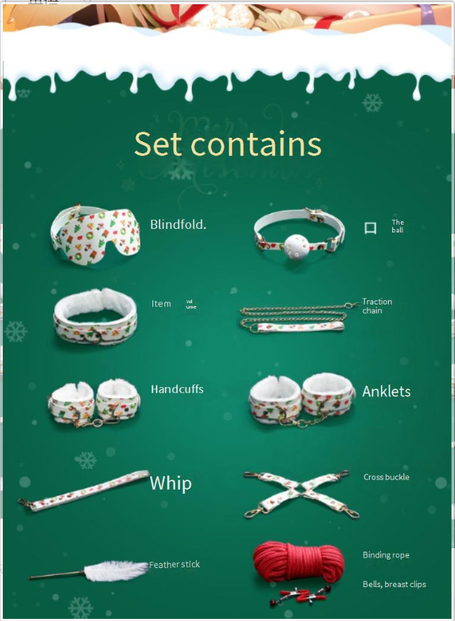 Sex Produkte MizzZee Weihnachten Limited Set SM Sex Spielzeug Erwachsene Produkte SM Bondage Set Alternative Spielzeuge_voghion.com