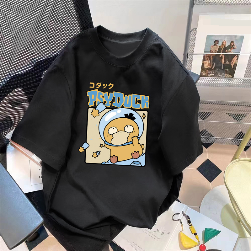 Męska odzież letnia koszulka z krótkim rękawem i nadrukiem Five Point Sleeve Violent Bear Tops prosta luźna koszulka_voghion.com