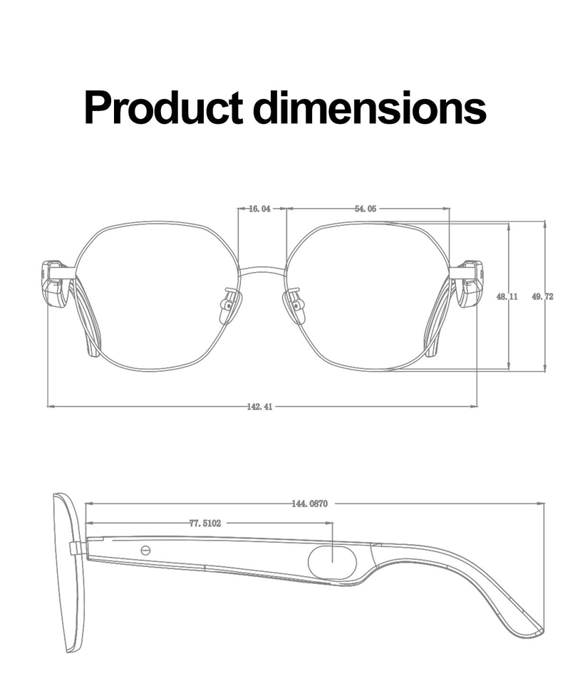 W100B Smart Glasses: HD AR Display, 10Hr Battery & Voice Control - Premium WearableTech For Professionals_voghion.com