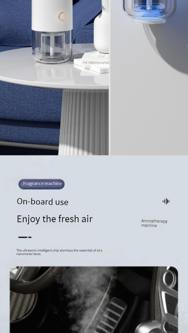Diffusore di aromaterapia USB con timer e luce notturna, deodorante per ambienti portatile per casa, ufficio, bagno, camera da letto - Umidificatore a ultrasuoni silenzioso_voghion.com
