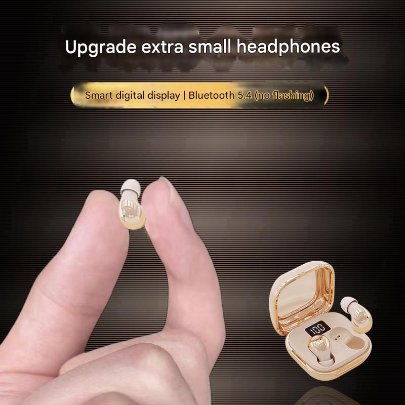Mini Wireless Earphones, Ultra Long Standby Ultra Small Invisible Earphones, With Microphone, Wireless Charging Case_voghion.com