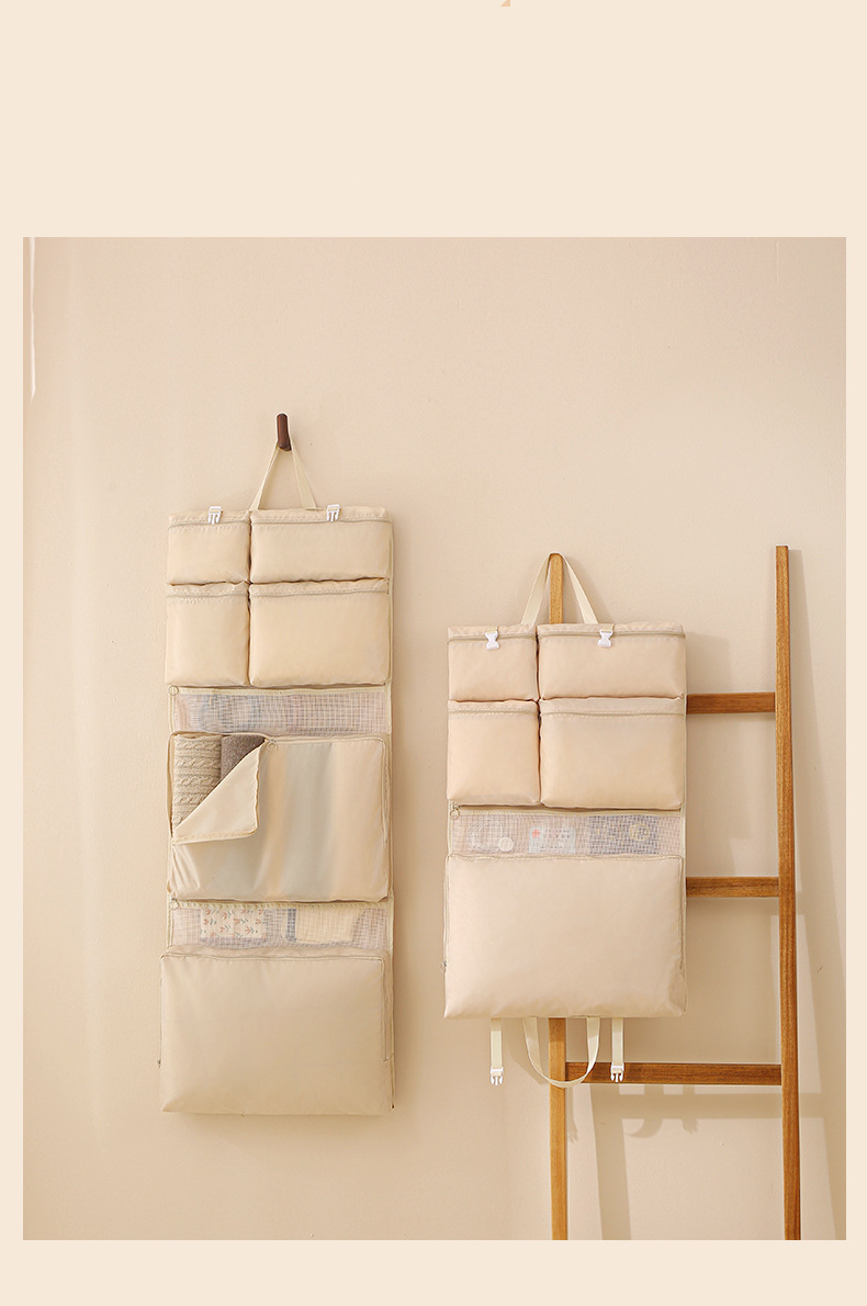 Multi-Purpose Hanging Travel Organizer – 6/8 Compartment Wall-Mounted Storage Bag For Clothes, Underwear & Cosmetics (Modern Minimalist Design)_voghion.com