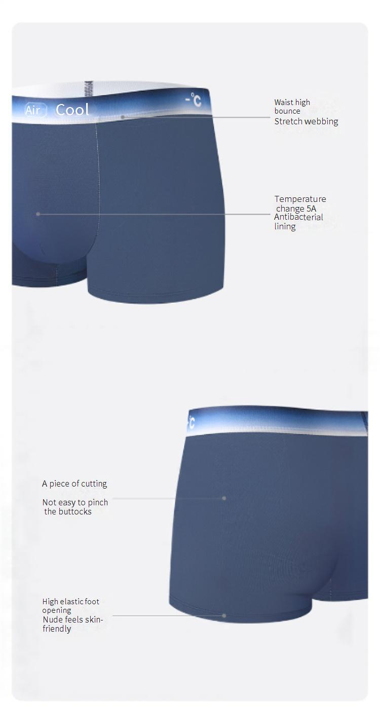 Boxer rafraîchissant en soie pour homme – Ultra-fin et respirant pour l'été, coupe extensible (L-4XL, plusieurs options)_voghion.com