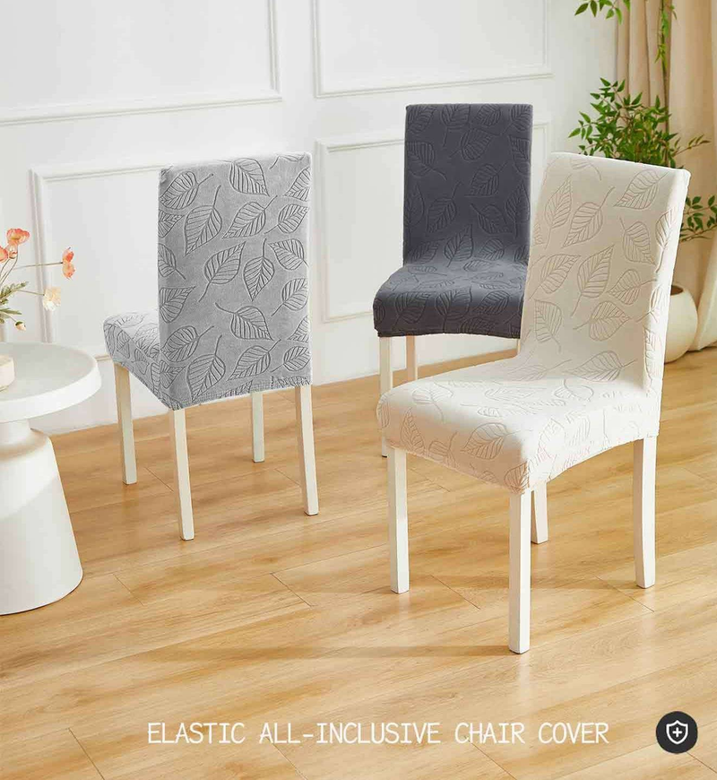 Coprisedie da pranzo elastiche ed elastiche, con motivo a foglie, antipolvere, antiscivolo, decorative, per casa, cucina e ufficio._voghion.com