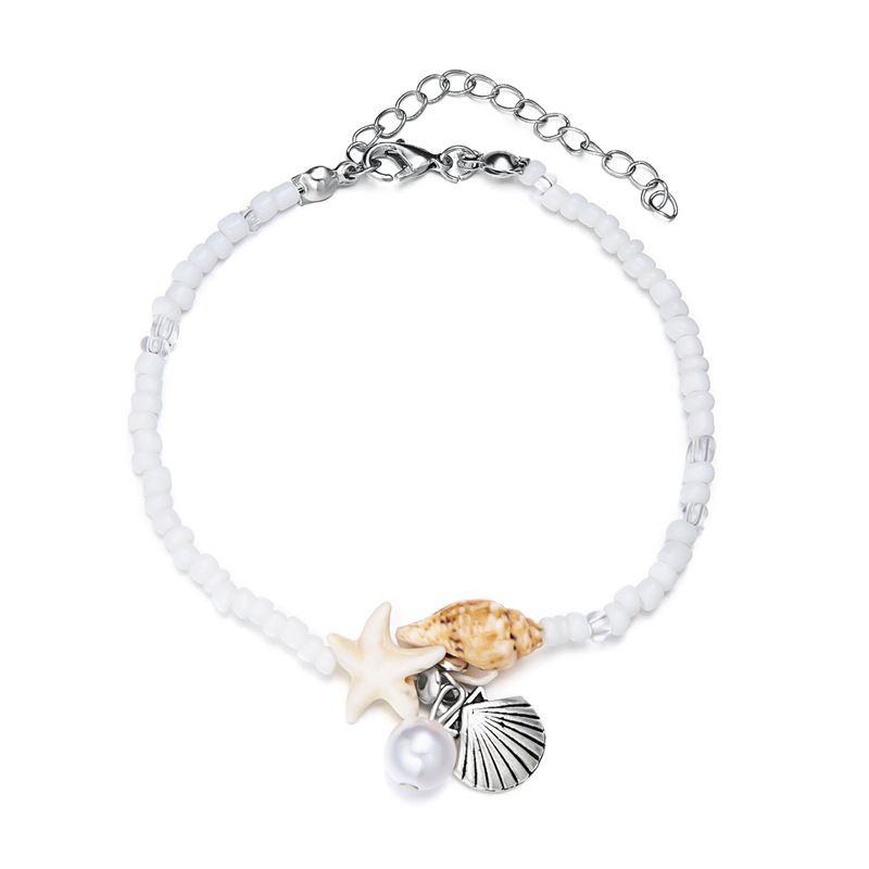 Hot Selling Bohemian Style Starfish Shell Conch Seed Bead Summer Beach Vacation Bracelet_voghion.com
