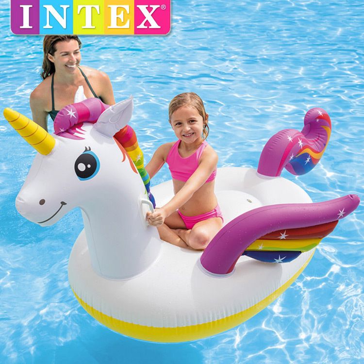INTEX Ride-On Inflatable Toy Children's Pool Animal Float Water Play_voghion.com
