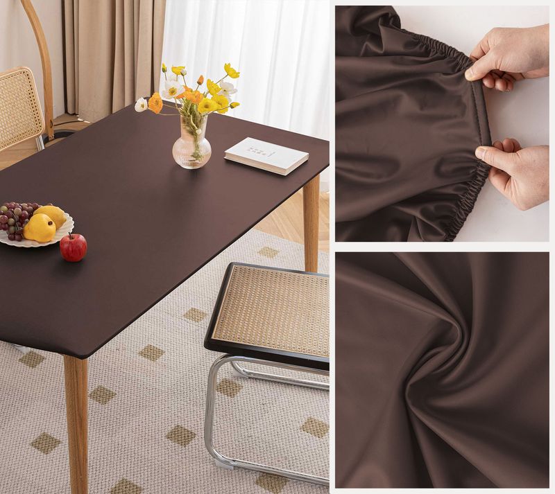 Nappe en PVC de qualité supérieure – Antidérapante et résistante aux rayures, nappe rectangulaire moderne et minimaliste pour salle à manger/bureau (12 couleurs, 13 tailles)_voghion.com