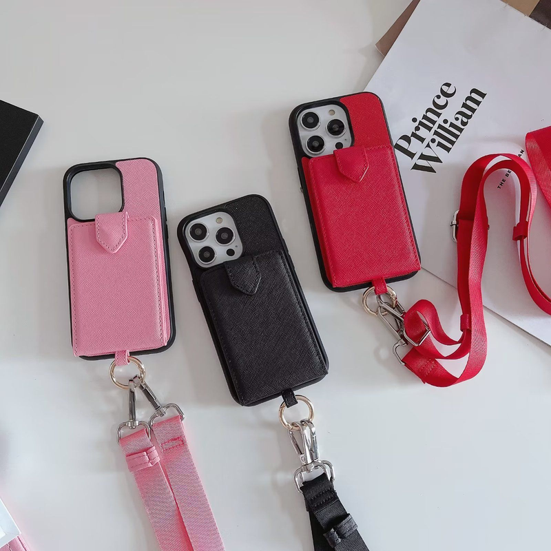 Mobile phone case rhombus diagonal card holder suitable for iPhone14 Apple 13promax mobile phone case cross pattern chain_voghion.com
