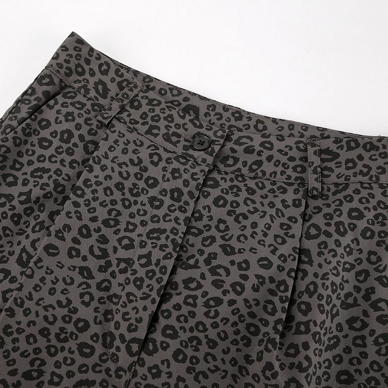 Vêtements pour femmes, nouveau gilet sans manches en pur coton, gilet et pantalon, imprimé léopard, costume deux pièces pour femmes, mode d'été_voghion.com