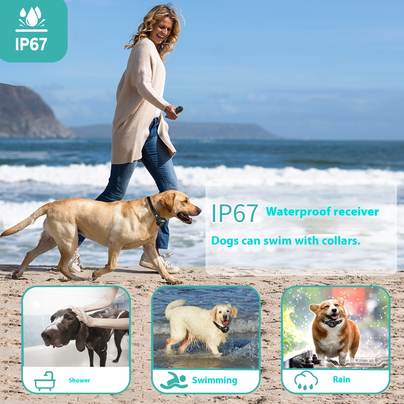 Dog Barking Stopper, Remote Control, Rechargeable, Waterproof, Smart Dog Trainer_voghion.com