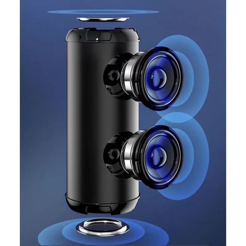 Enceinte Bluetooth portable sans fil, stéréo, basses puissantes, USB, radio FM, AUX, Royaume-Uni_voghion.com