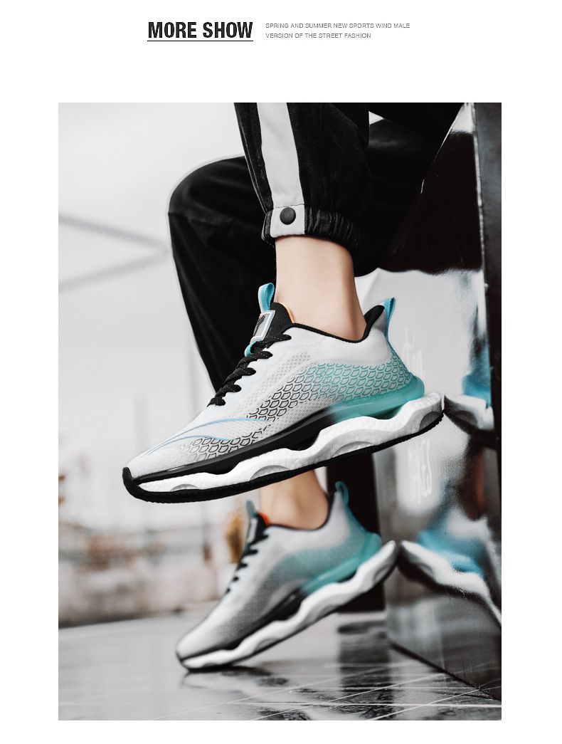 Putian scarpe sportive alla moda da uomo, primavera, nuove, con suola morbida, traspiranti, casual, da corsa, con scaglie di drago e luce notturna_voghion.com