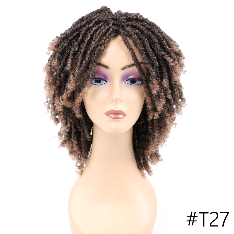 Perücke Kurze Dreadlock Lockige Synthetische Perücke Dreadlock Kopfbedeckung Spot Großhandel_voghion.com