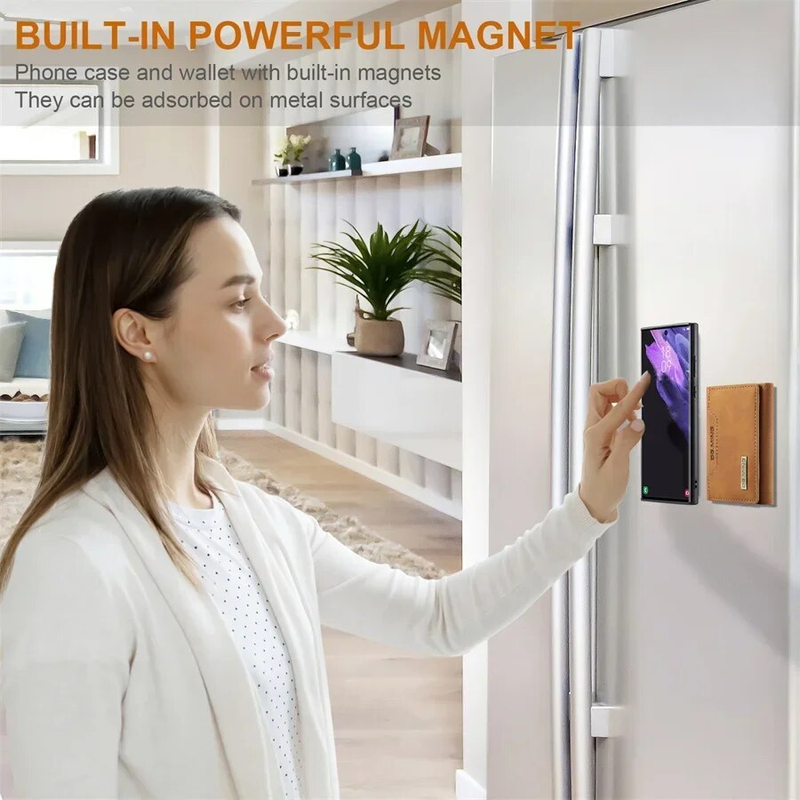Magnetische Leder Brieftasche Fall für Samsung S24 Ultra S23FE S22 Plus A14 A24 A34 A54 A13 A23 A33 A53 Geld Kreditkarte_voghion.com