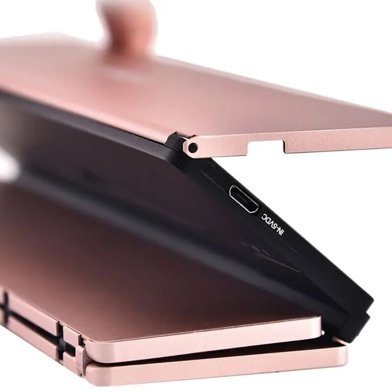 Tragbare Mini Drahtlose Bluetooth-kompatibel Klapp Tastatur Aluminium Legierung Faltbare Tastatur_voghion.com
