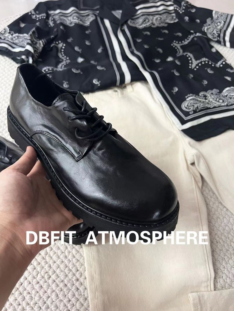 Horse Skin Washed Casual Odlight Distressed Micro Pleated Shoes For Four Seasons_voghion.com