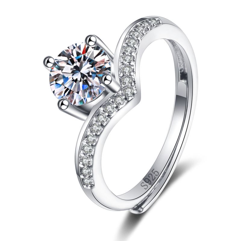 Hoge schoonheid Mosang-ring, kroonprinses met bloemen zonder vervagende kleur, uniek en voortreffelijk huwelijksaanzoek_voghion.com