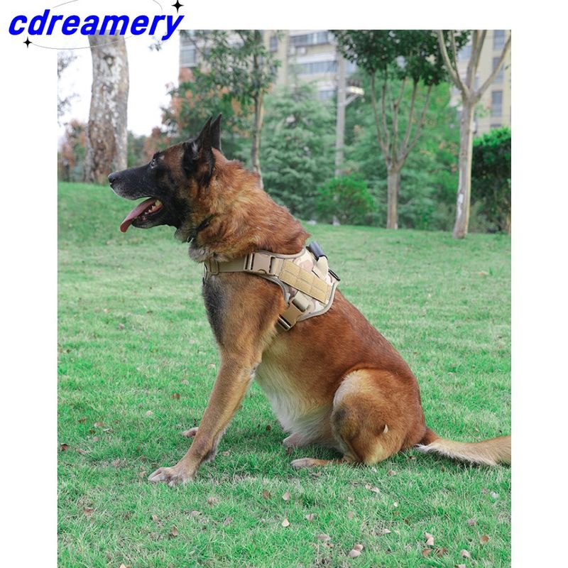 1count Dog Harness,No Pull Military Pet Harness For Large Dogs Vest Harness With Night Easy Control Handle For Walking, Hiking_voghion.com