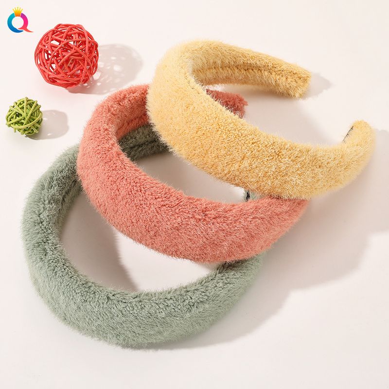 Fascia per capelli in visone sintetico per donna - Fascia per capelli calda e soffice per l'inverno, elegante accessorio per capelli annodato da indossare tutti i giorni, alla moda e comodo (colori multipli)_voghion.com