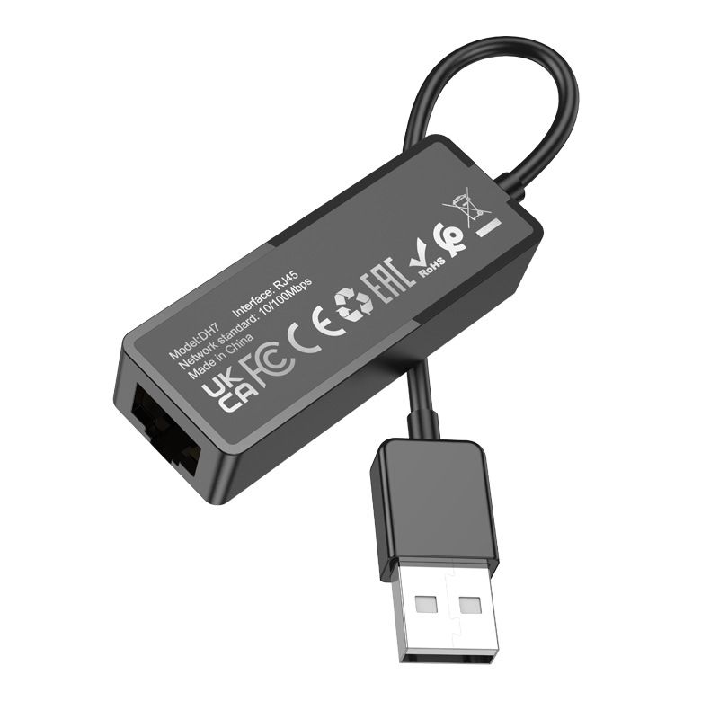 Music Festival DH7 Type-C/USB μετατροπέας κάρτας δικτύου 100Mbps Καλώδιο μετατροπής διασύνδεσης RJ45_voghion.com