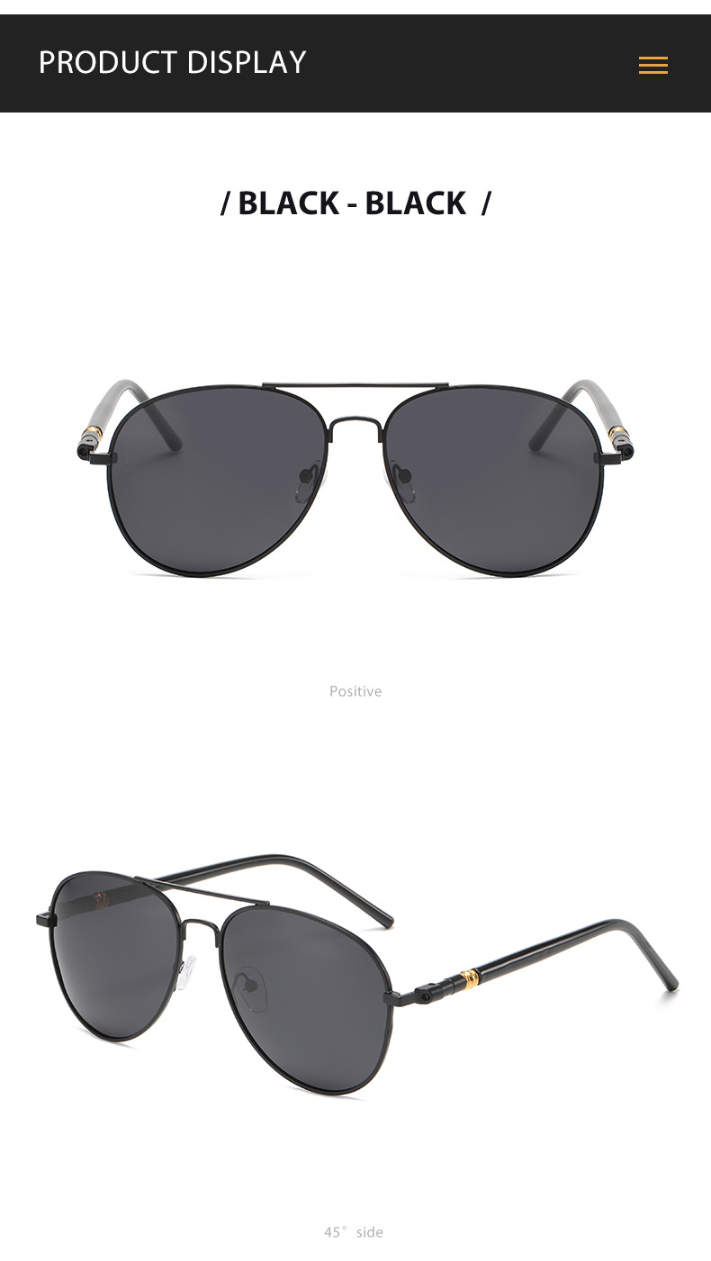 Celebrities Netroots with the same European and American hard man aviator toadstool driving street shooting HD polarized sunglasses_voghion.com