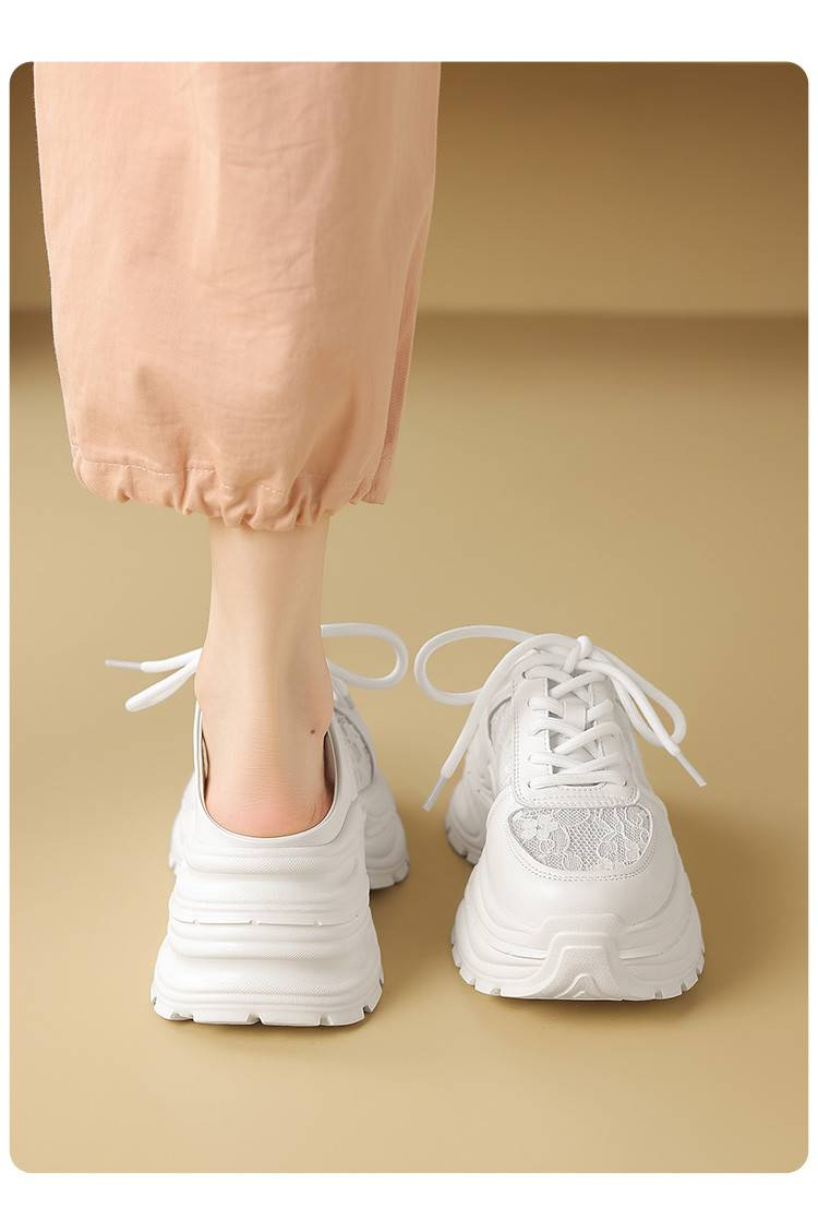 Papuci de damă Cameido cu talpă groasă și platformă, cu șireturi, potriviți pentru purtare în aer liber în vara anului 2025._voghion.com