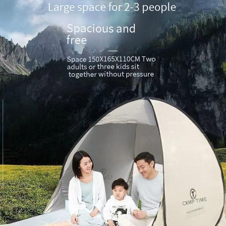 Tienda de playa emergente instantánea: refugio solar impermeable y con protección UV para acampar, picnics y actividades al aire libre._voghion.com